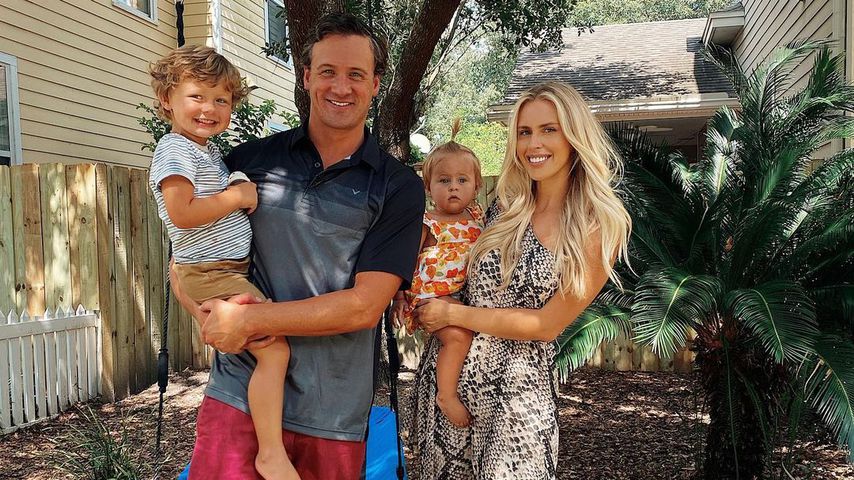 Ryan Lochte, seine Frau Kayla Rae Reid und ihre gemeinsamen Kinder Liv und Caiden im Juli 2020