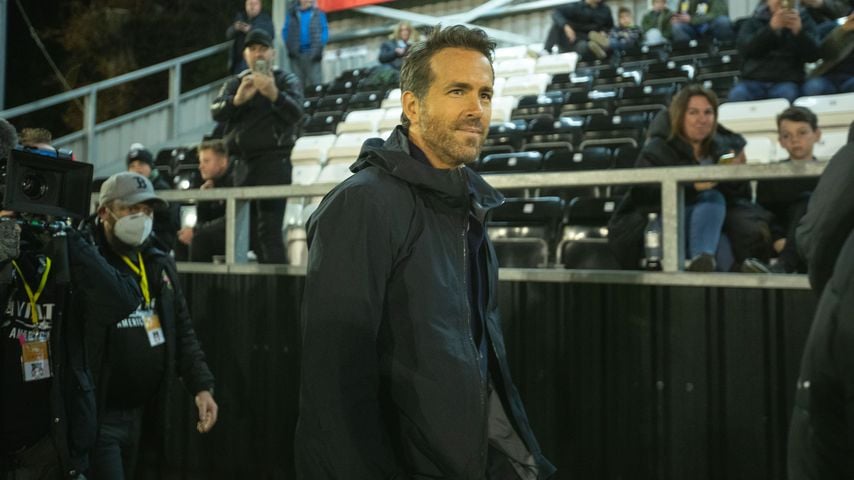 Ryan Reynolds beim spiel des AFC Wrexham, 2021