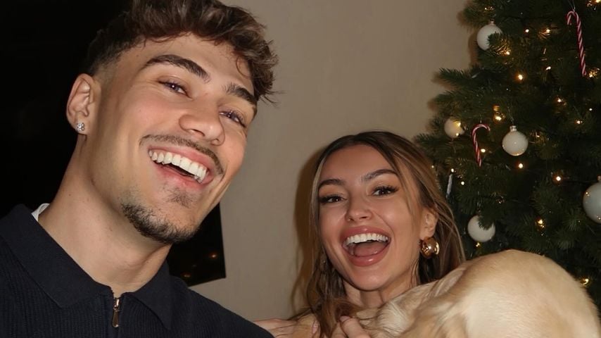 Realitystars Ryan Wöhrl und Lina Baumann mit ihren Hunden, Dezember 2025