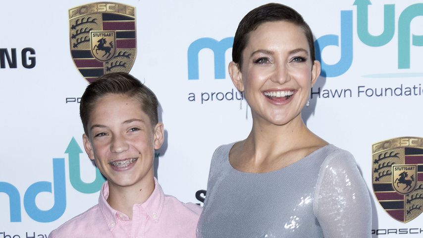 Ryder Robinson und seine Mutter Kate Hudson im November 2017