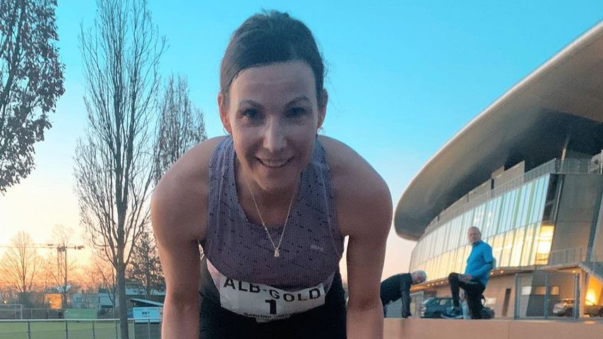 Sportlerin Sabrina Mockenhaupt und ihre Tochter