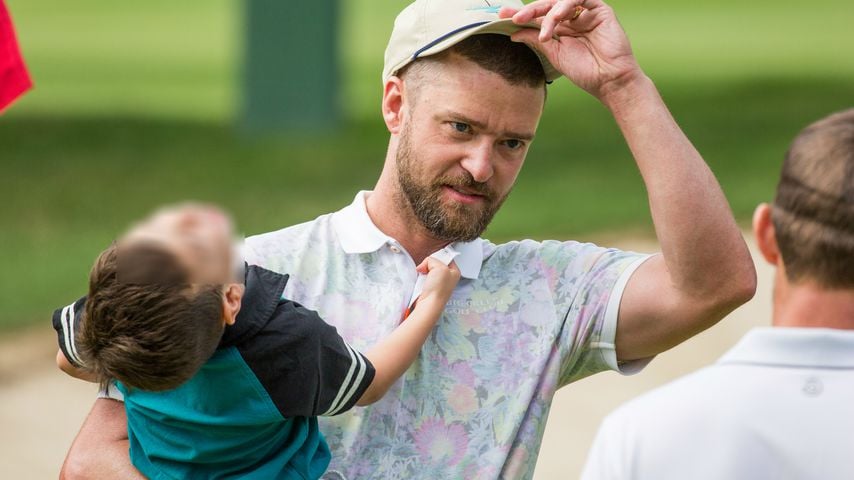 Sänger Justin Timberlake mit Söhnchen Silas