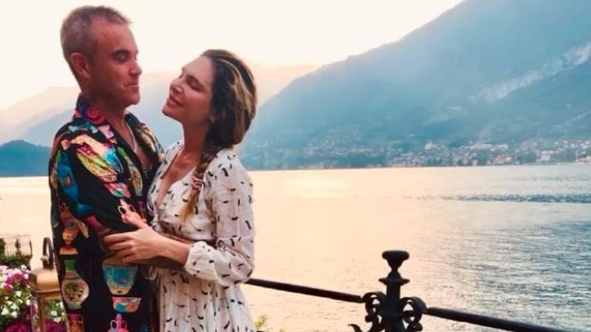 Sänger Robbie Williams mit Ehefrau Ayda Field