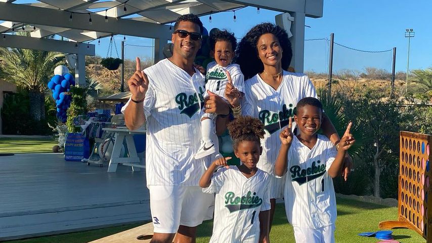Sängerin Ciara mit ihren drei Kindern und ihrem Mann Russel Wilson