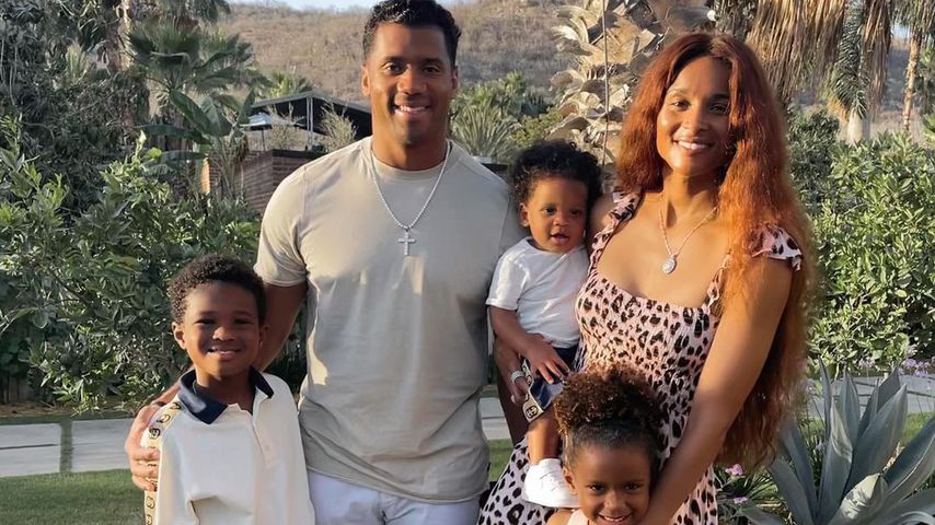 Sängerin Ciara mit ihren drei Kindern und ihrem Mann Russel Wilson
