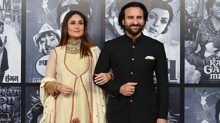 Saif Ali Khan und Kareena Kapoor Khan bei der Feier zum 100. Geburtstag von Raj Kapoor in Mumbai, Dezember 2024