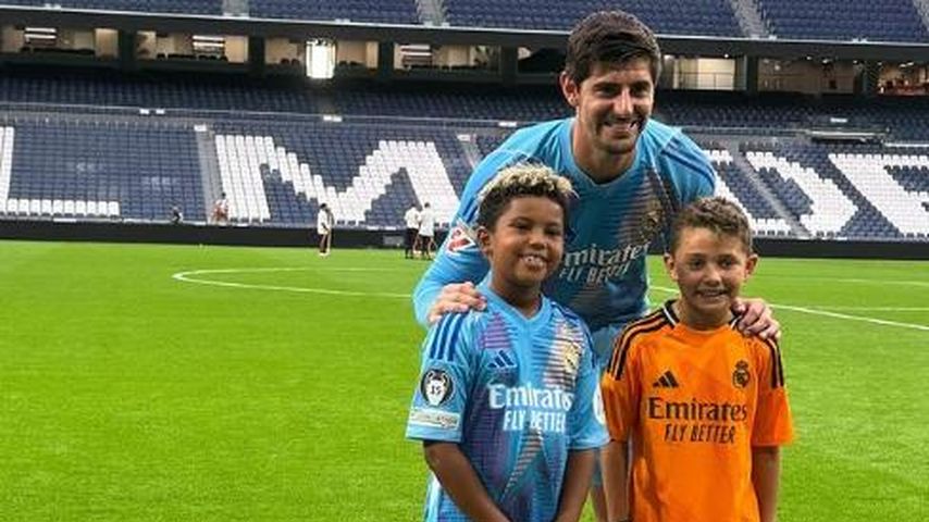 Kim Kardashians Sohn Saint West und Torwart Thibaut Courtois