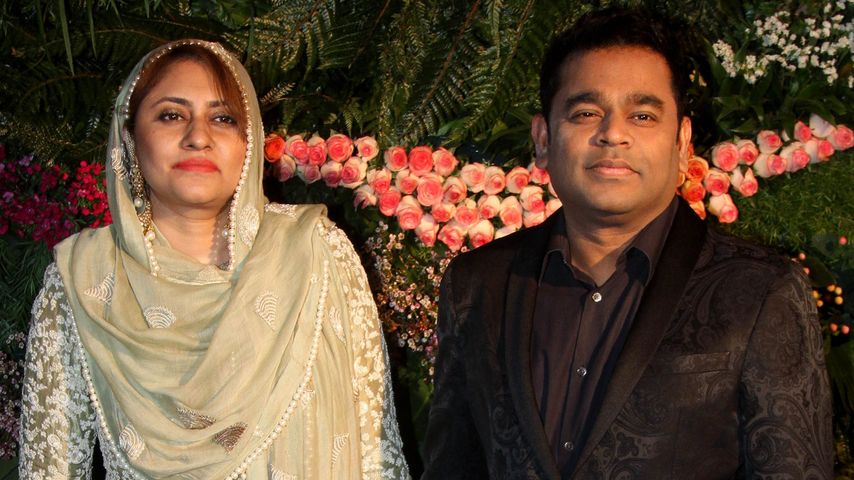 Schauspielerin Saira Banu und Komponist A. R. Rahman, Dezember 2017