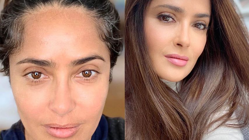 Salma Hayek verabschiedet sich jetzt von ihren grauen Haaren