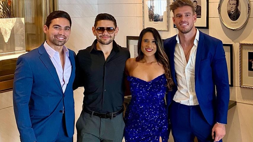 Salvador Perez, Kyle Abrams, Deepti Vempati und  Shayne Jansen, "Liebe macht blind"-Stars