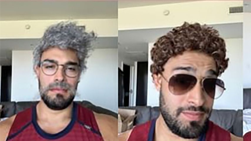 Sam Asghari mit verschiedenen Perücken