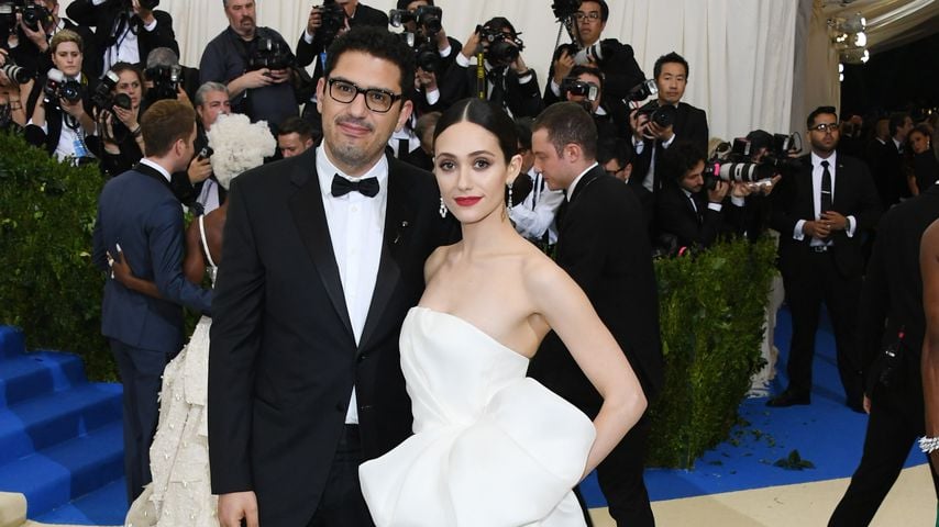 Sam Esmail und Emmy Rossum bei einer Veranstaltung in New York