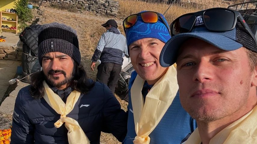 Sam Heughan und seine Begleiter am Mount Everest, Dezember 2024