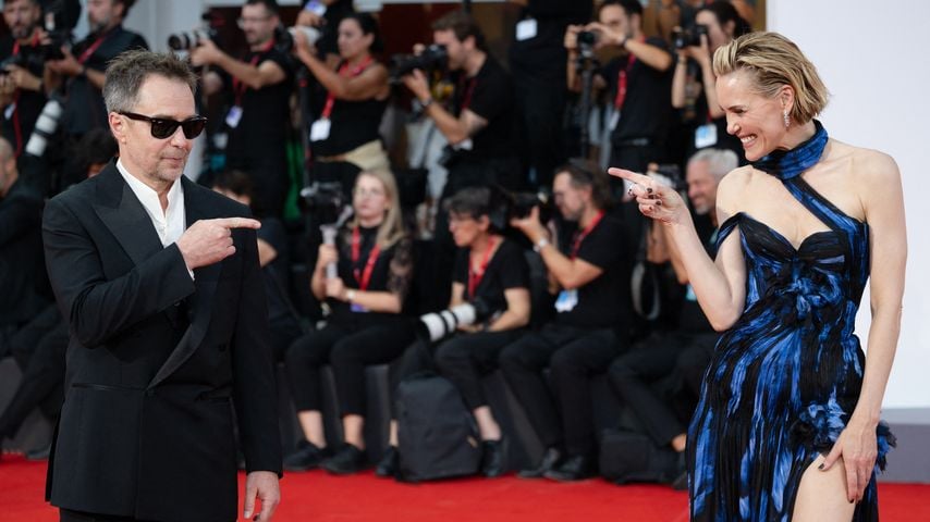 Sam Rockwell und Leslie Bibb auf dem roten Teppich bei den Filmfestspielen von Venedig für "Wild Horse Nine", 3. September 2026