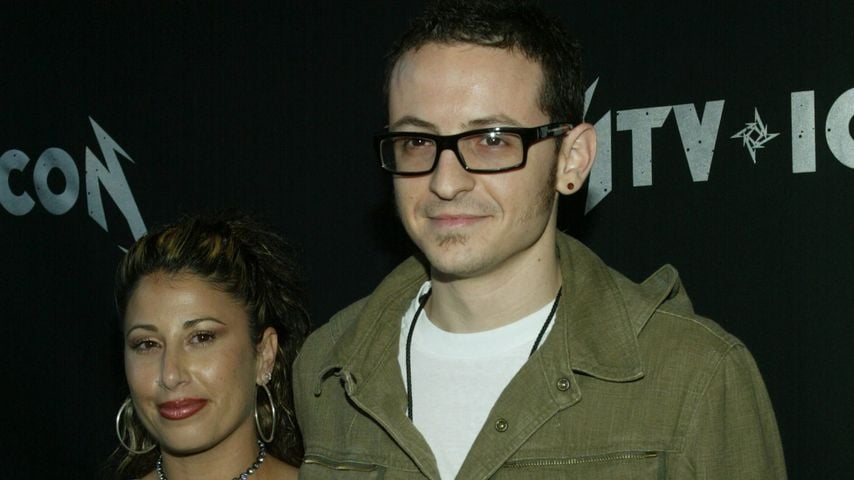 Samantha und Chester Bennington bei einem Konzert, 2003