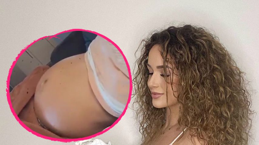 "Muss langsam raus": Samiras Babybauch ist inzwischen riesig