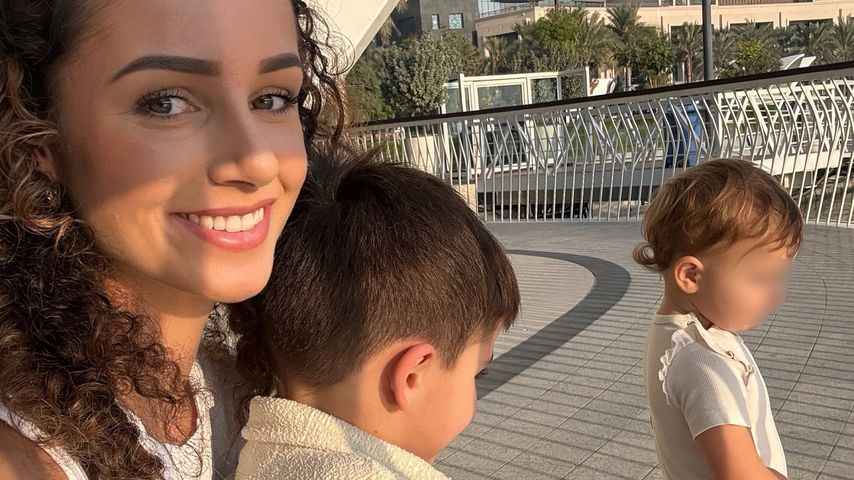 Samira Cilingir mit ihren Kindern Malik und Medina im Februar 2025