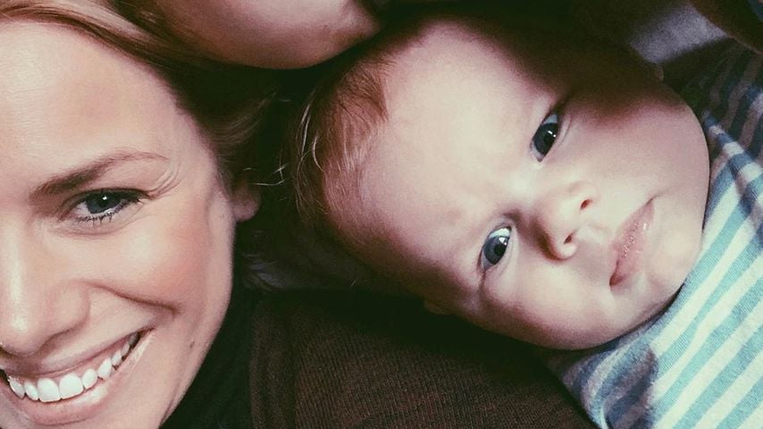 Sandra Kuhn mit ihren beiden Kindern