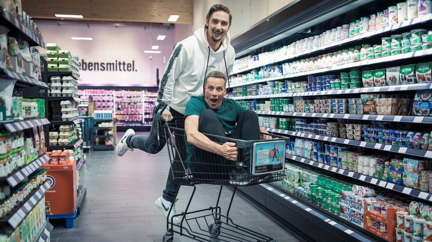 Sandy Fähse und Jürgen Milski bei "Das Supermarkt-Quiz"