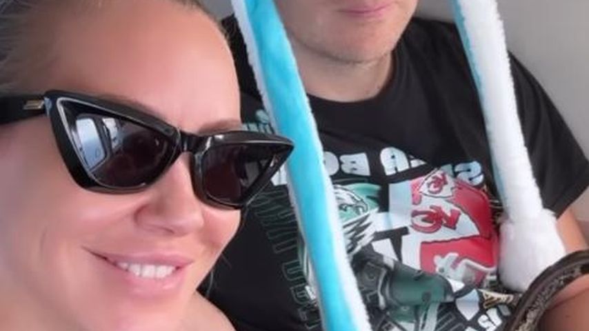 Sandy Meyer-Wölden und Oliver Pocher auf den bahamas, April 2023