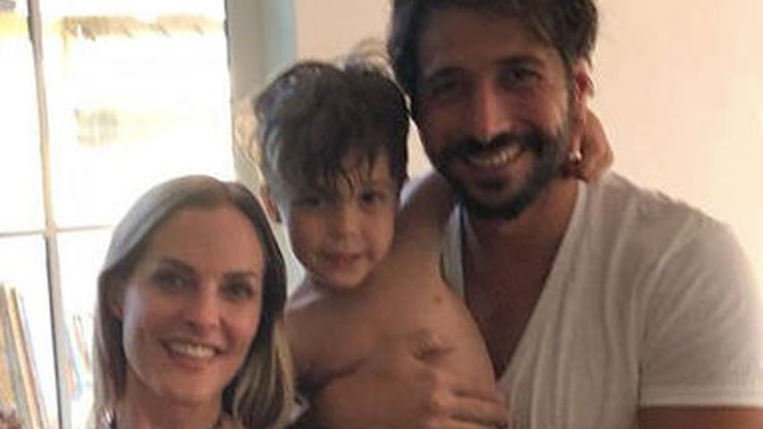 Sandy Mölling mit Sohnemann Noah und Partner Nasri Atweh