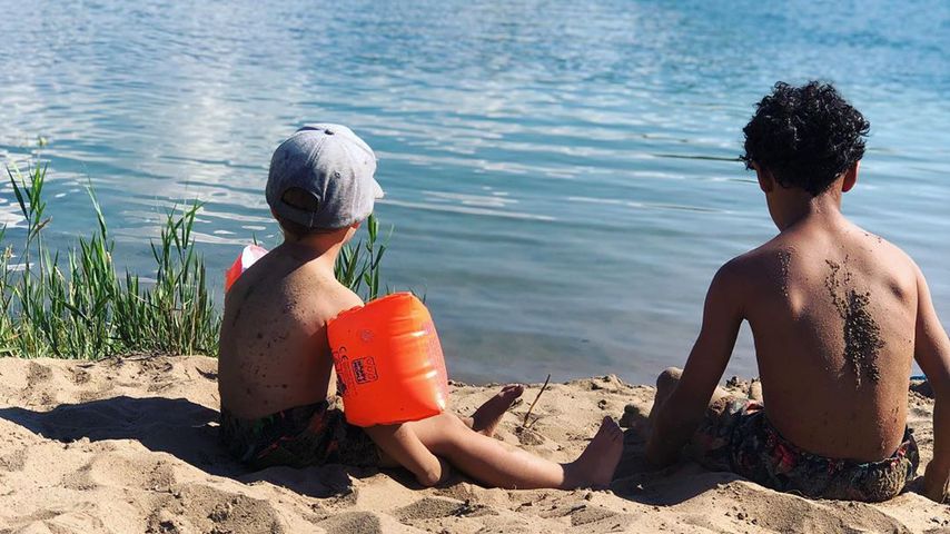 Sandy Möllings Söhne Noah und Jayden