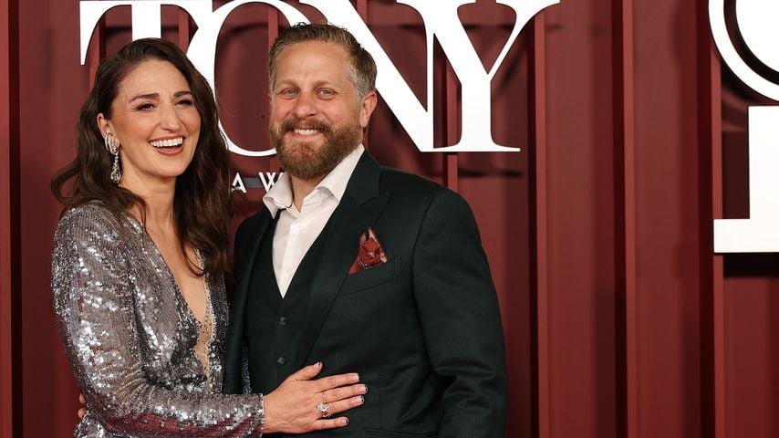 Sara Bareilles and Joe Tippett attend The 78th Annual Tony Awards at Radio City Music Hall on June 0