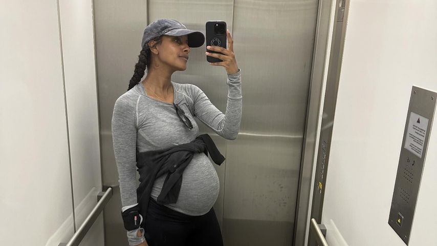 So sportlich setzt Sara Nuru ihren runden Babybauch in Szene