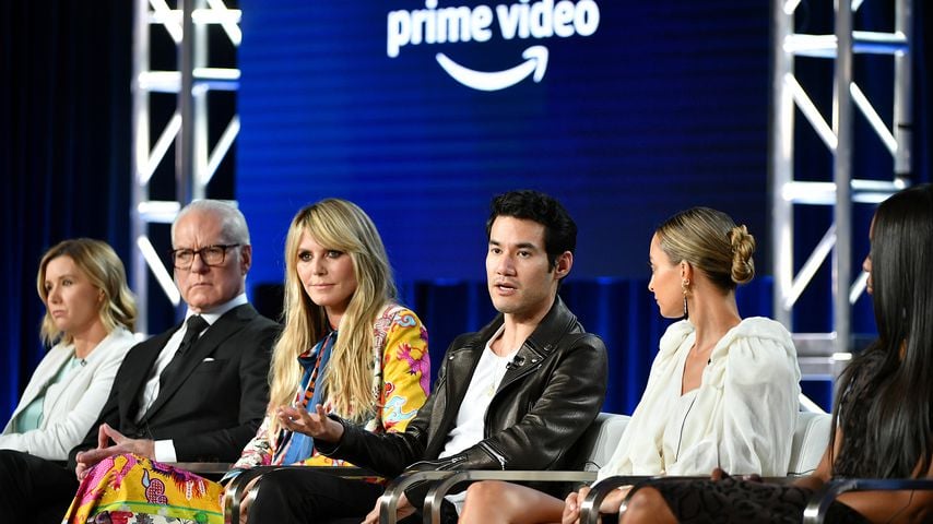 Sara Rae, Tim Gunn, Heidi Klum, Joseph Altuzarra, Nicole Riechie und Naomi Campbell