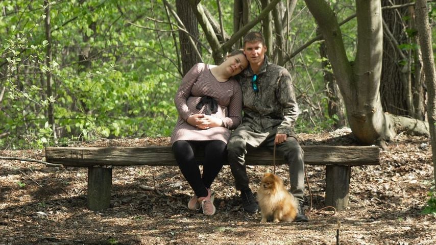 Sarafina und Peter Wollny mit ihrem Hund Feivel