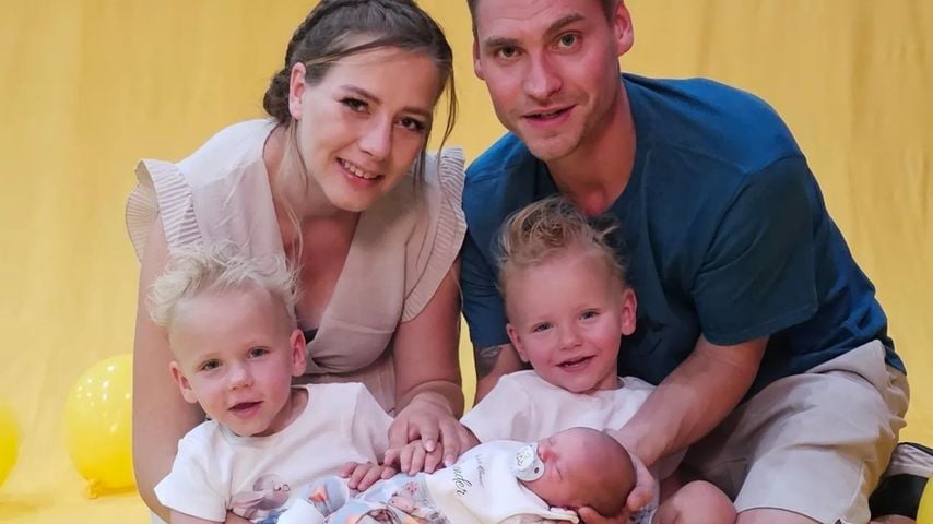 Sarafina und Peter Wollny mit ihren Zwillingen Emory und Casey und Tochter Hope Angel Silvia
