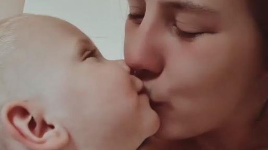 Sarafina Wollny mit ihrem Sohn Casey