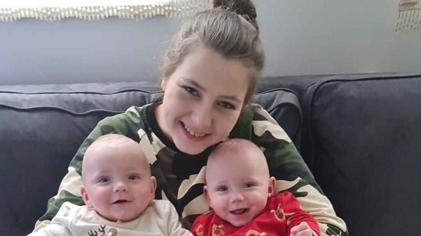 Sarafina Wollny mit ihren Zwillingen Emory und Casey