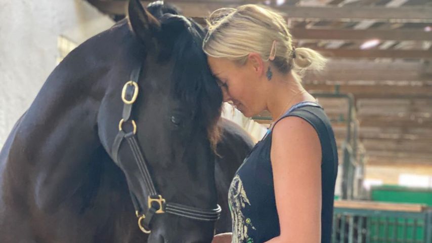 Sarah Connor mit Pferd Macho im Juli 2020
