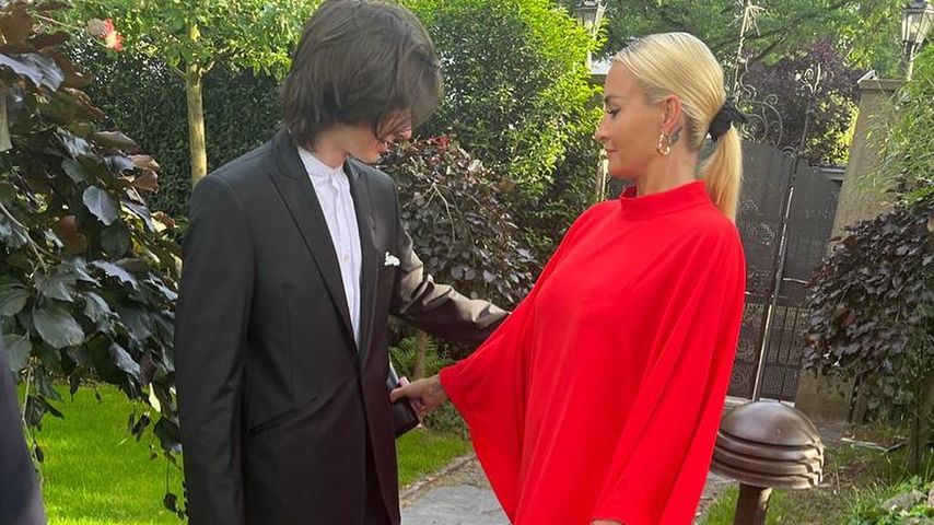 Sarah Connor mit ihrem Sohn Tyler Terenzi bei seiner Abschlussfeier