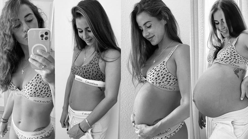 Bauchvergleich: So groß ist Sarah Engels' Babybauch geworden