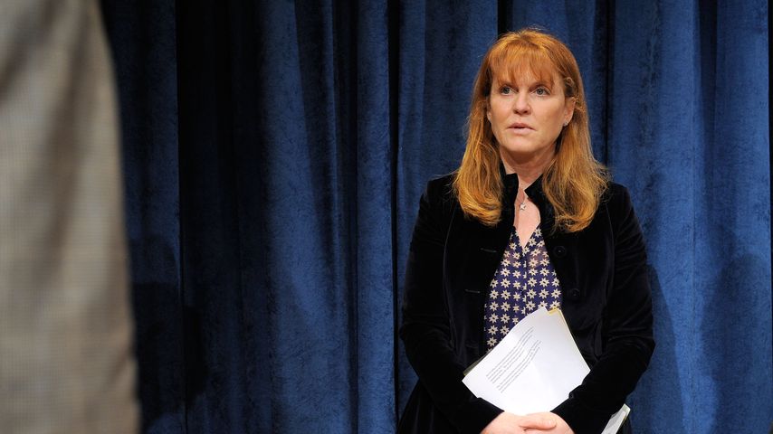 Sarah Ferguson bei einer UN-Pressekonferenz, 2010