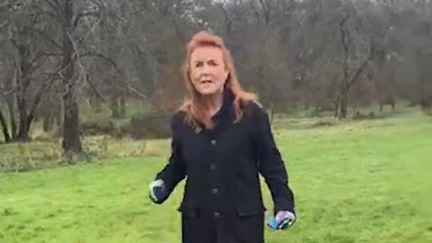 Sarah Furguson mit dem Corgi der Queen, Dezember 2024