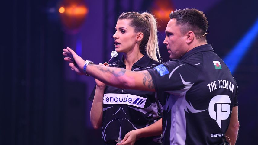 Sarah Harrison mit Gerwyn Price, Januar 2020