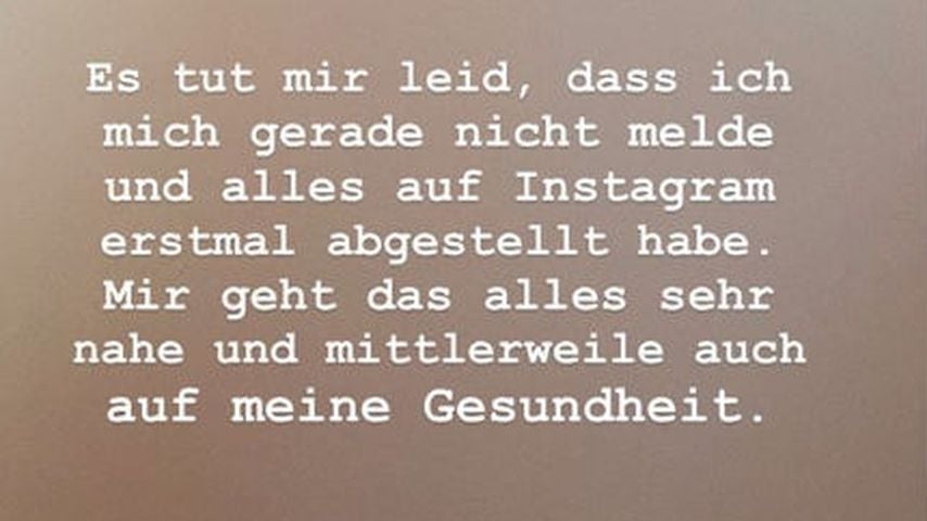 Sarah Harrisons Instagram-Story zur Funkstille