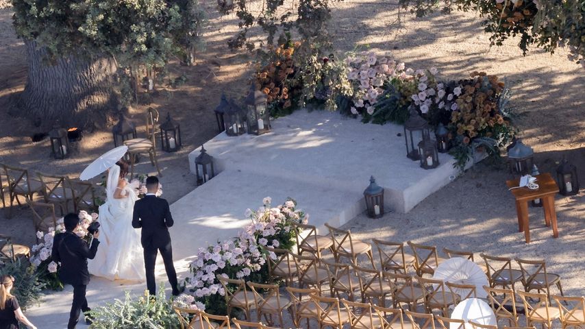 Sarah Hyland und Wells Adams bei ihrer Hochzeit, August 2022 in Kalifornien