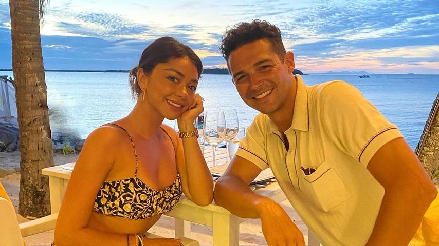 Sarah Hyland und Wells Adams im August 2023