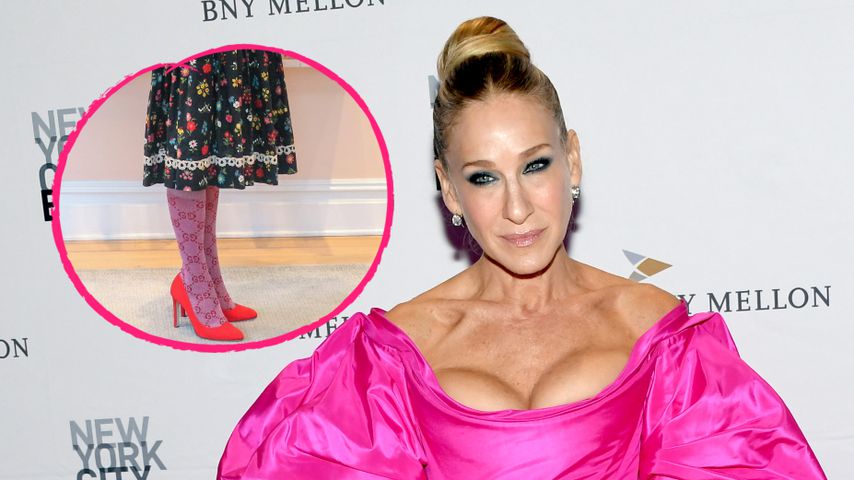 Stylisch? Sarah Jessica Parker in Designer-Socken und Dirndl