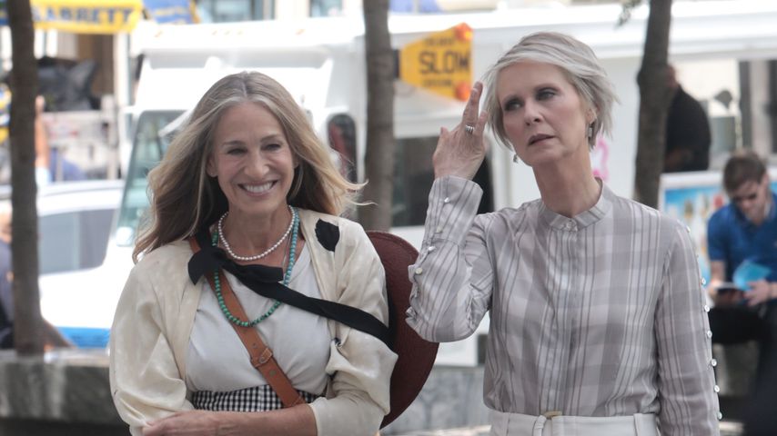 Sarah Jessica Parker und Cynthia Nixon am "And Just Like That"-Set