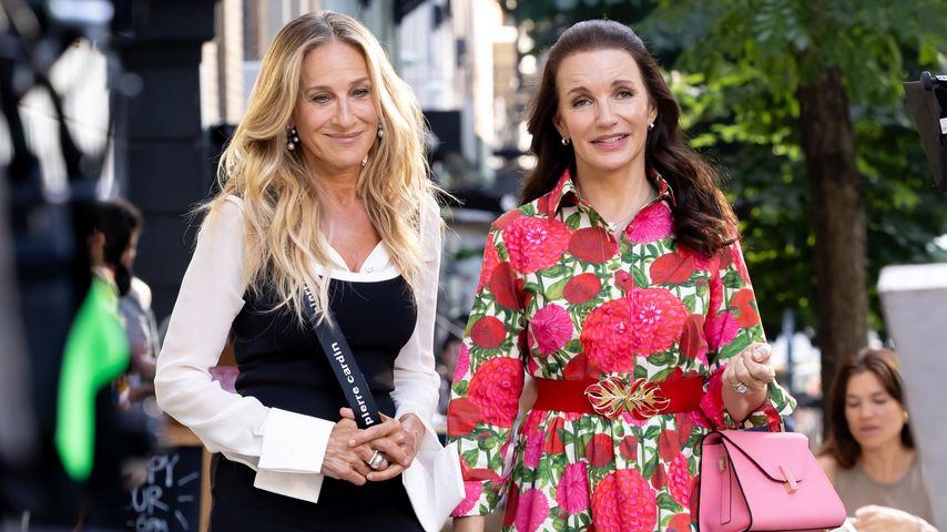 Sarah Jessica Parker und Kristin Davis am Set von "And Just Like That", Juni 2024