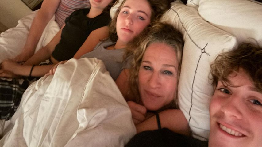 Sarah Jessica Parker, Matthew Broderick und ihre Kinder machen ein Selfie
