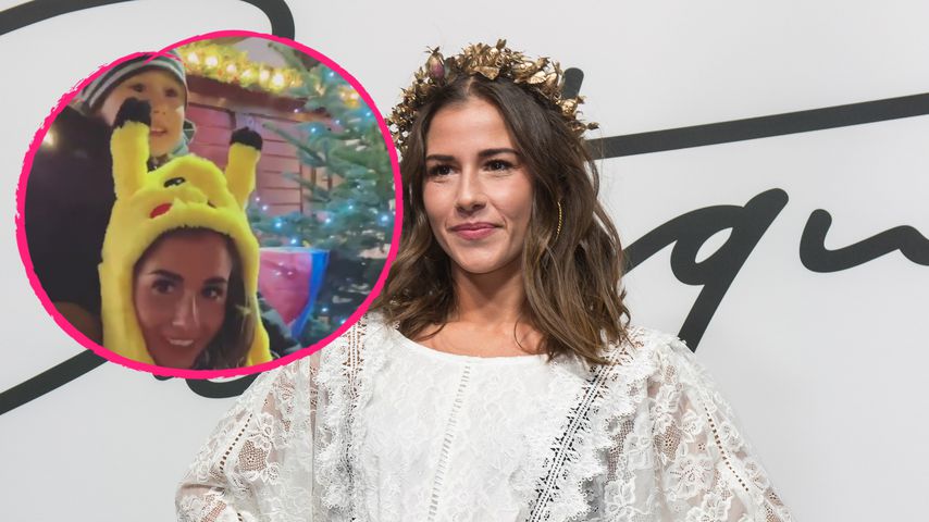 Alles für Alessio: Sarah mit Pikachu-Mütze auf Adventsmarkt