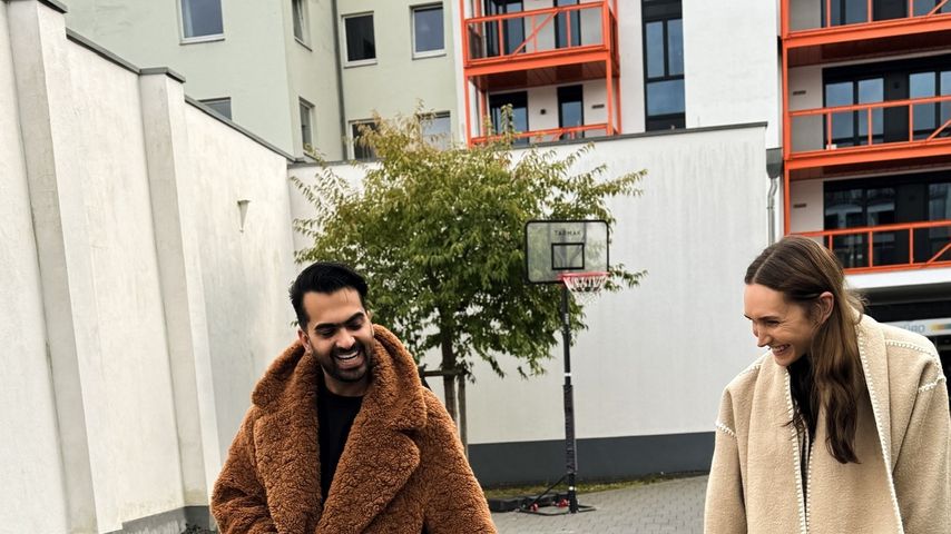 Anna Adamyan mit ihrem Sohn Levi und einem Freund im Oktober 2024