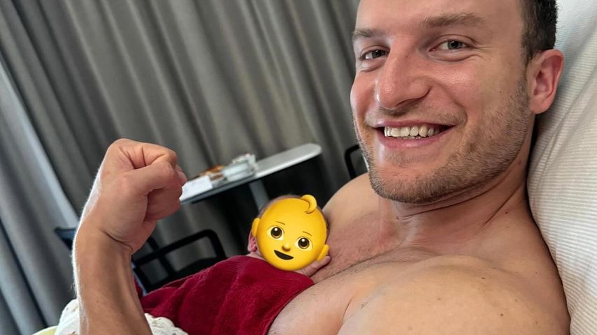 Sascha Huber mit seinem Baby, September 2024