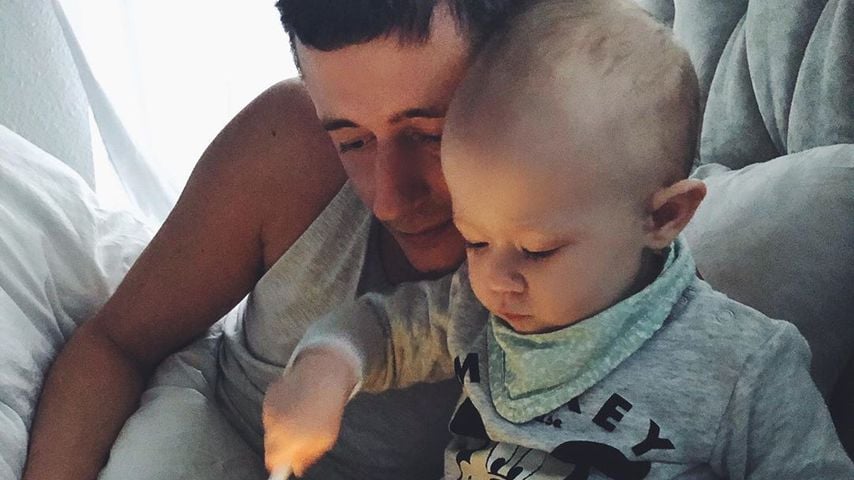 Sascha Koslowski und sein Sohn Leonardo